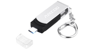 AUXCOO UB46 USB C Dual Flash Drive, USB 3.0 Super Speed COPY
