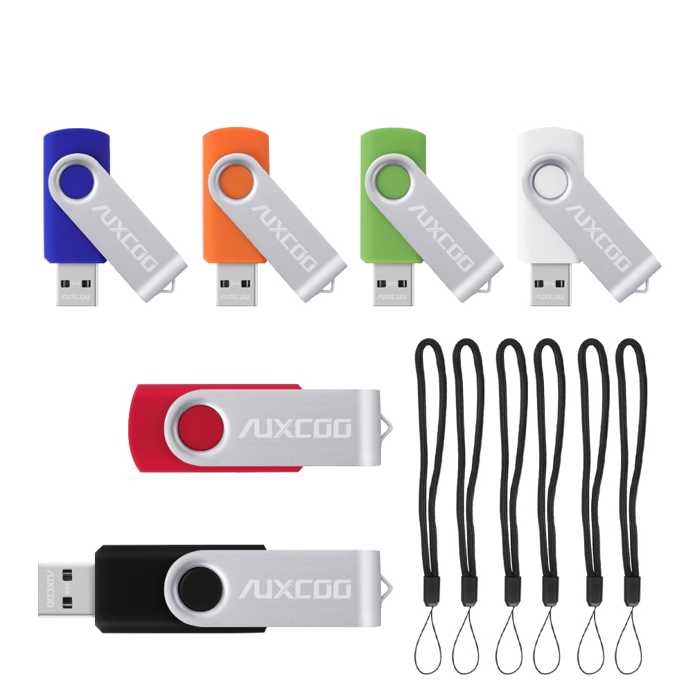 AUXCOO UB05 Colorful USB Flash Drive (6 Pack)